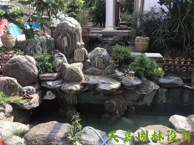 萍乡庭院鱼池假山图解